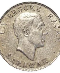 Sarawak silver 50 Cents 1927H Scarce