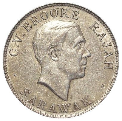 Sarawak silver 50 Cents 1927H Scarce