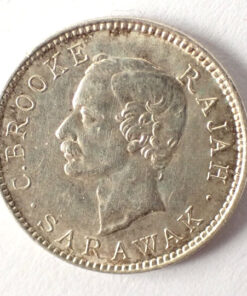 Sarawak, Rajah C. Brooke Silver 5 Cents 1900H Rare