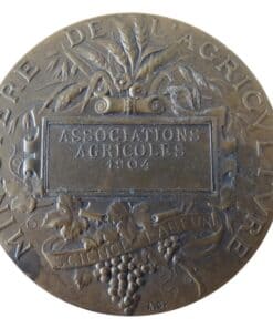 France Agricultural Competition Prize Medal 1904 Paris (An Early Example of this Medal) - Image 4