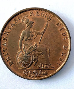 Alternative view of Victoria Halfpenny 1859 Copper Large Type