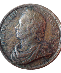 Alternative view of Oliver Cromwell Dassier's Medal a Re-Cast