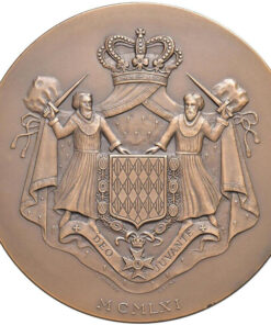 Alternative view of Monaco Princess Grace Large Bronze Medal 1961