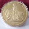 Victoria Una and the Lion 'Super Crown' 90mm 24ct Gold Plated Cased