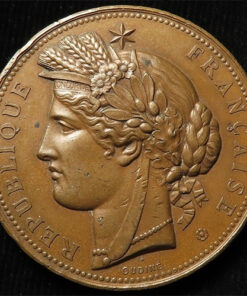 1878 FRANCE Exposition Universelle Paris 51mm bronze medal by Oudine