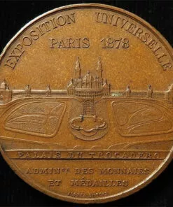 Alternative view of 1878 FRANCE Exposition Universelle Paris 51mm bronze medal by Oudine