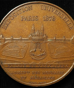 1878 FRANCE Exposition Universelle Paris 51mm bronze medal by Oudine - Image 2