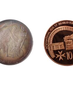 Malta Order of Knights 1981 International Year of Disabled Persons Two Coin Proof Set Box and CoA - Image 6