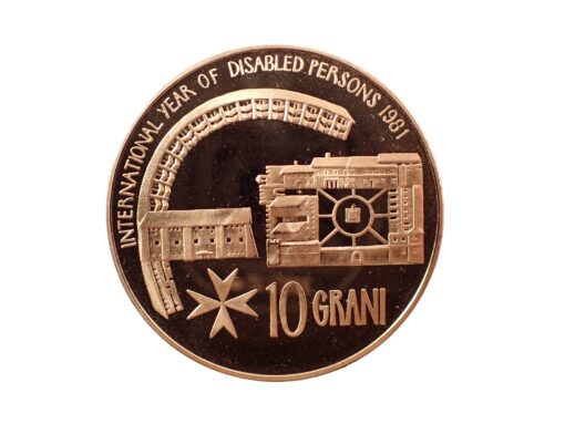 Malta Order of Knights 1981 International Year of Disabled Persons Two Coin Proof Set Box and CoA - Image 3