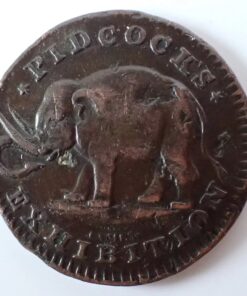 Pidcock’s Menagerie Elephant & Two-Headed Cow Farthing