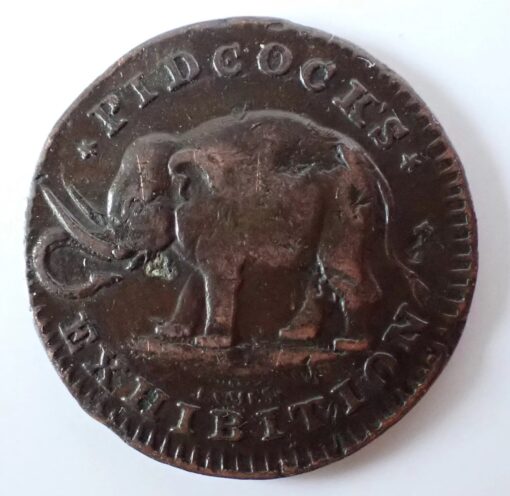 Pidcock's Menagerie Elephant & Two-Headed Cow Farthing - Image 2