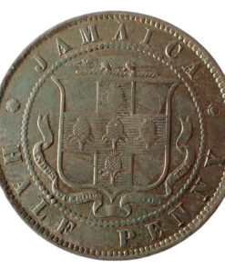 Alternative view of Jamaica Victoria Halfpenny 1880