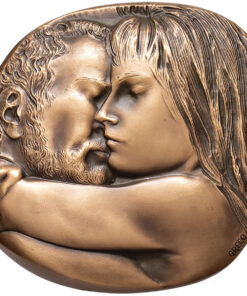 Italy 150th Anniversary of the foundation of Assicurazioni Generali Bronze Medal, Emilio Greco 1981 in Original Fitted Box 56mm