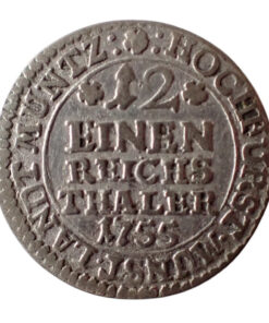 German States Bishopric of MUNSTER 1/12 Thaler 1855 Clemens August I