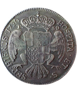 Malta, Knights of 30 Tarì - Emmanuel de Rohan 1790 Eagle below bust type
