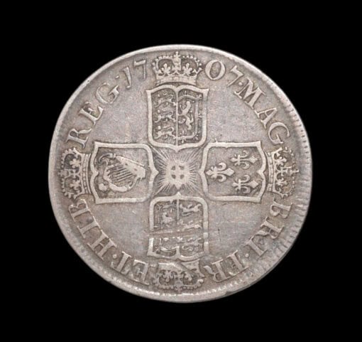 Anne Halfcrown 1707 E SEXTO