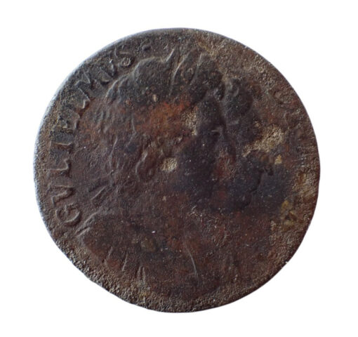 William and Mary Farthing 1694 No Stops on Reverse - Rare - Image 2