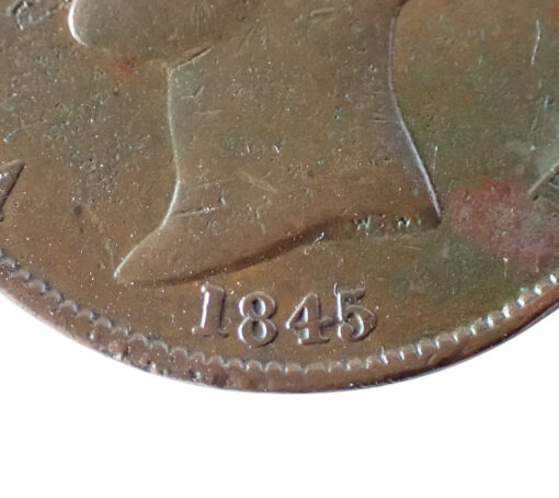 Victoria Halfpenny 1845 Rare