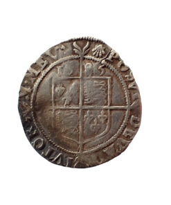 Alternative view of Elizabeth I Sixpence 1585 6th Issue mm Escallop