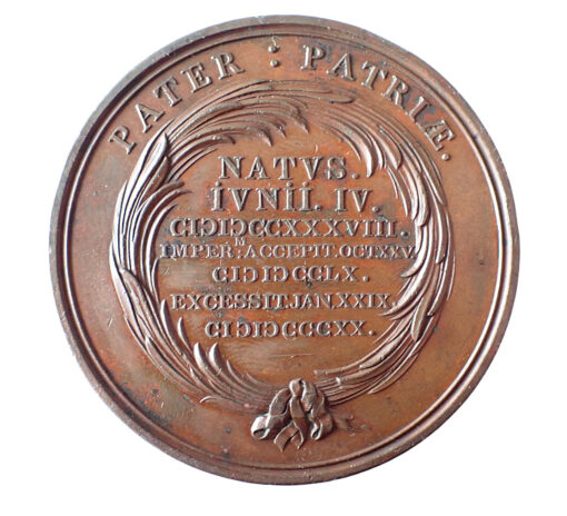George III Death 1820 Bronze Medal by C.H. Küchler