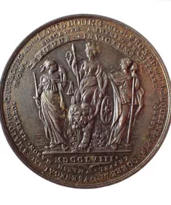 Alternative view of George II British Victories 1758 Bronze Medal