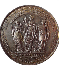 Alternative view of George II British Victories 1758 Bronze Medal