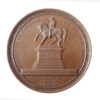 France Second Empire Napoleon III (1852-1870) Bronze Medal, Inauguration of the statue of Napoleon I in Cherbourg, by Albert Barre and L. Merley 1858, Paris - Contemporary Fitted Clamshell