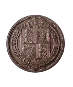 Alternative view of Victoria Sixpence 1887 Jubilee Head (Withdrawn Type)