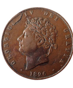 George IV Halfpenny 1826 with Interesting Die Errors
