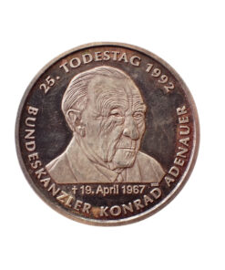 German Commemorative Silver Medal 25th anniversary of the death of Konrad Adenauer 1992