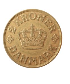 Alternative view of Denmark Christian X 1926 2 Kroner