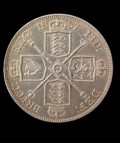Victoria Double Florin 1887 Arabic 1
