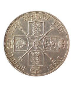 Alternative view of Victoria Double Florin 1887 Arabic 1