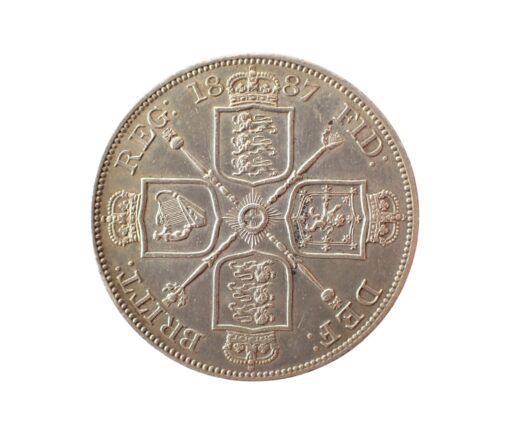 Victoria Double Florin 1887 Arabic 1 - Image 2