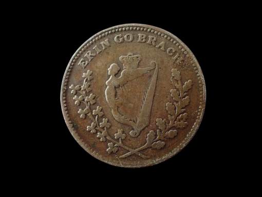 Ireland Farthing – Daniel O’Connell, Erin Go Brach Rare (ND 1841)