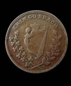 Ireland Farthing - Daniel O'Connell, Erin Go Brach Rare (ND 1841)