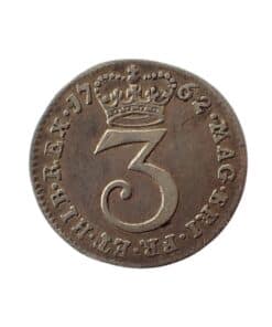 Alternative view of George III Maundy Threepence 1762