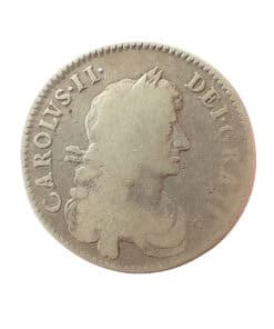 Alternative view of Charles II Halfcrown 1670 3rd bust