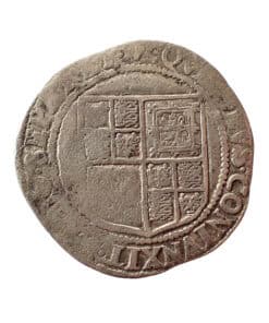 Alternative view of James I Shilling Second coinage, fourth bust (1604-1619) Mintmark grapes (1607)