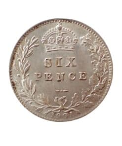 Alternative view of Victoria Sixpence 1901