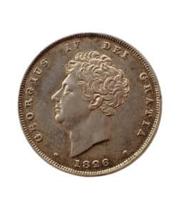 George IV 2nd portrait; 3rd reverse Shilling 1826
