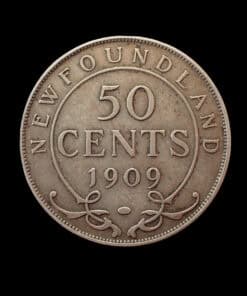Newfoundland Edward VII Silver 50 Cents 1909