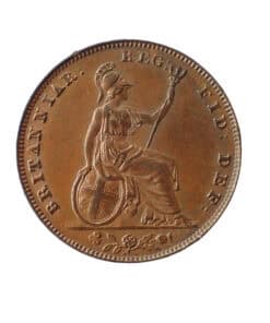 Alternative view of Victoria Farthing 1853 1st Portrait