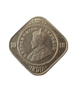 Alternative view of India George V 2 Annas 1918