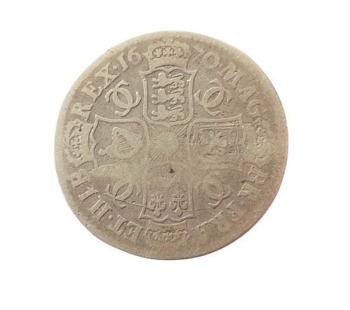 Charles II Halfcrown 1670 3rd bust - Image 4
