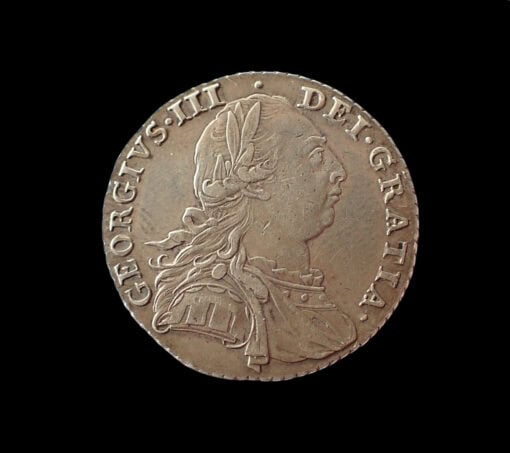 George III Shilling 1787 No Semée of Hearts