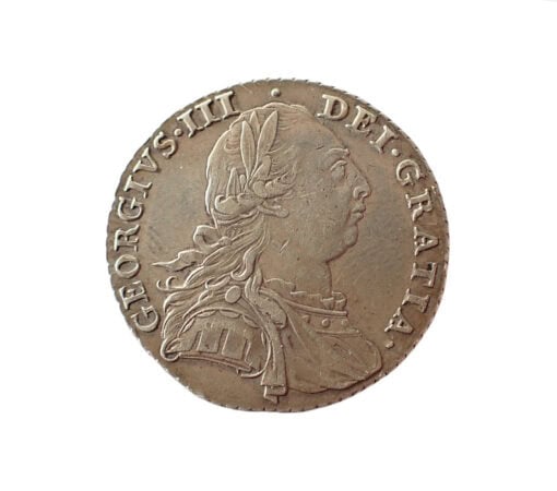 George III Shilling 1787 No Semée of Hearts