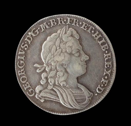 George I Halfcrown 1715 SECVNDO Roses and Plumes in angles Scarce
