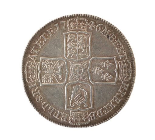 George II Halfcrown 1746 LIMA