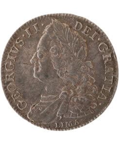 Alternative view of George II Halfcrown 1746 LIMA